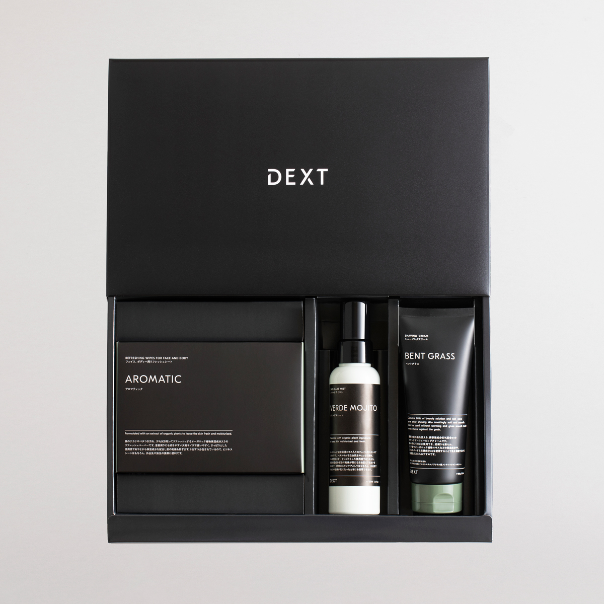 DEXT REFRESHING WIPES FOR FACE AND BODY (AROMATIC) & SKIN CARE MIST & Shaving Cream